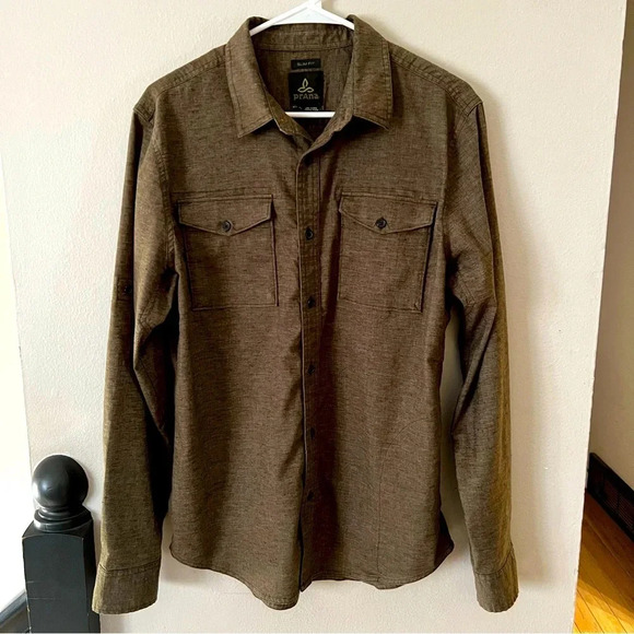 Prana Mens Long Sleeve Button Down - Size M - Picture 1 of 8
